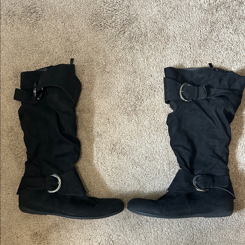 Stylish Black Women's Extra Wide Calf Boots